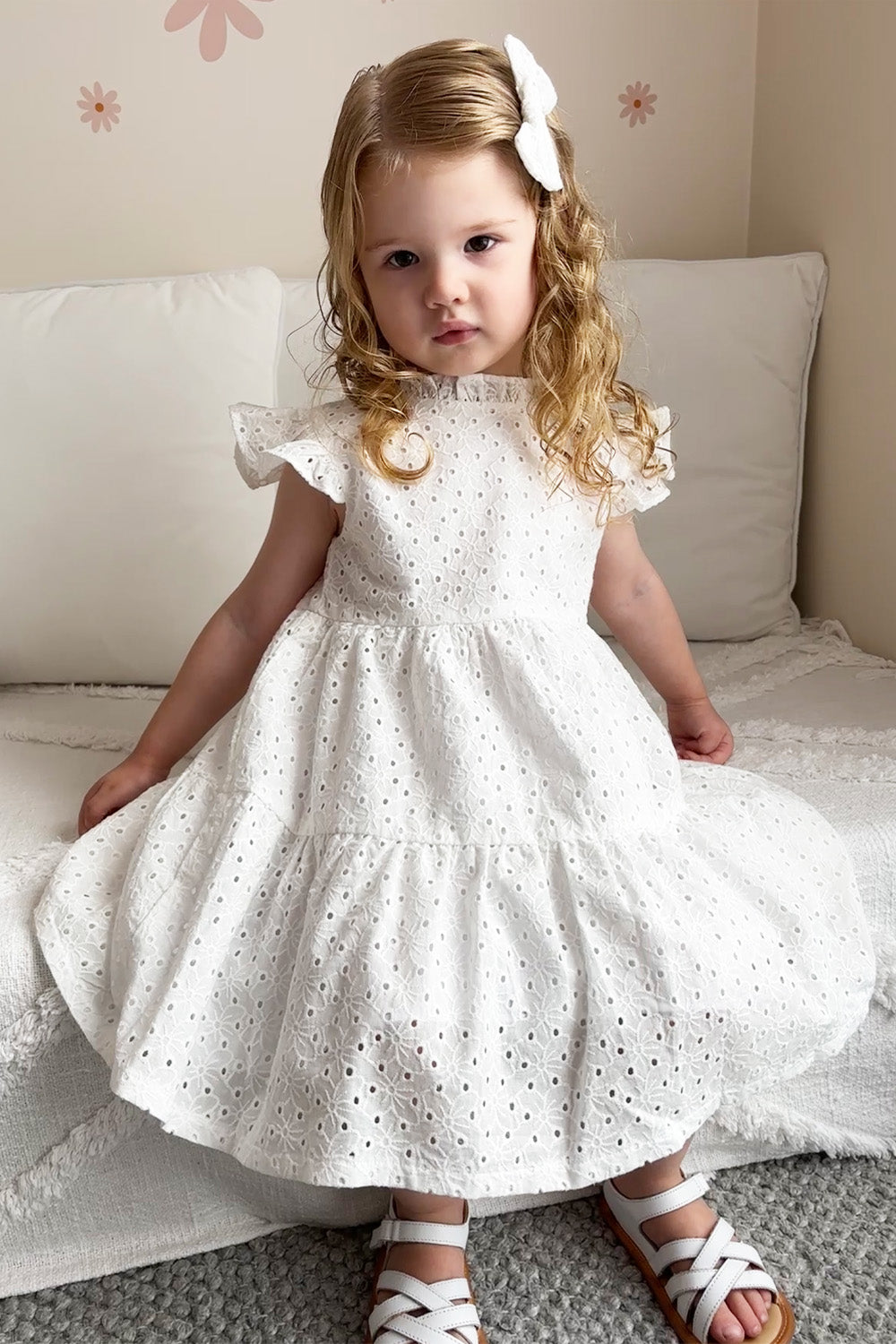Sweet Blossom White Tiered Dress