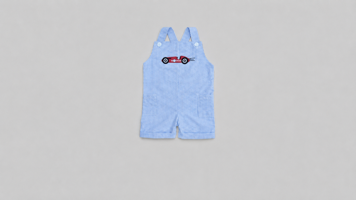 Blue Pinstripe Overalls