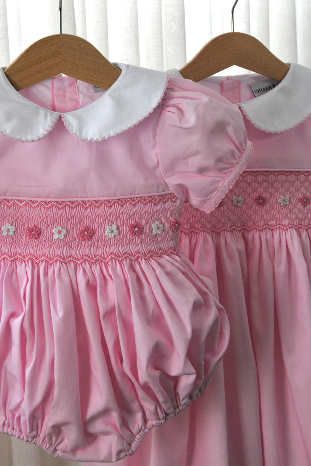 Daisy Pink Hand Smocked Romper