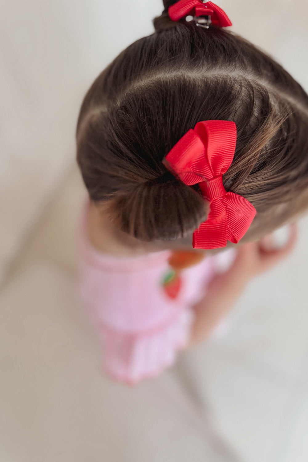 Red Grosgrain Bow-Hair Clip