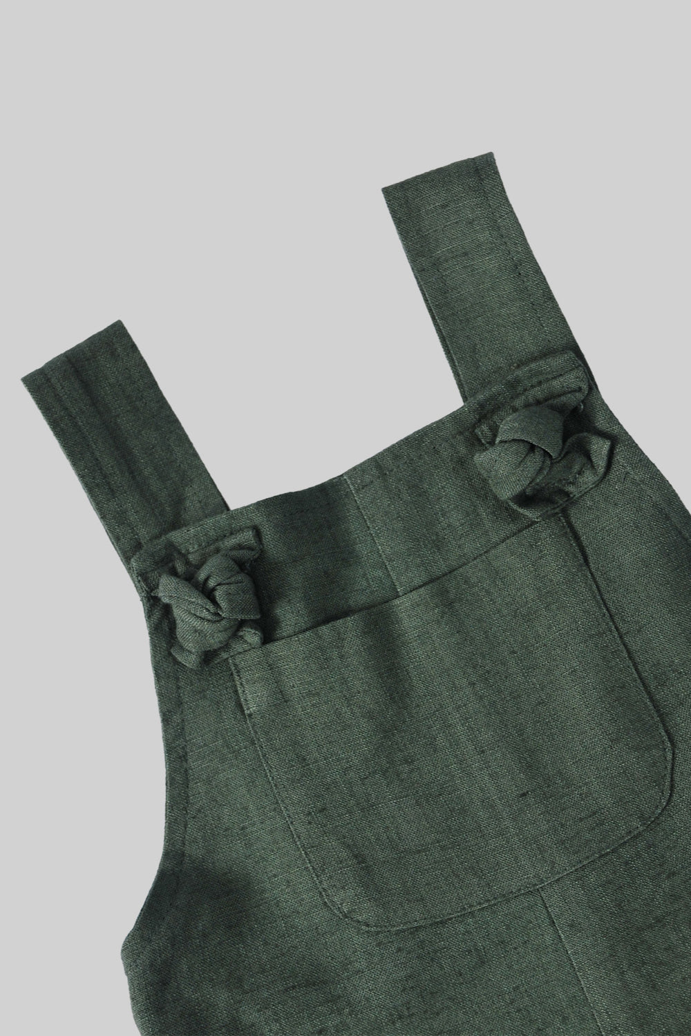 Forest Green Linen Overalls
