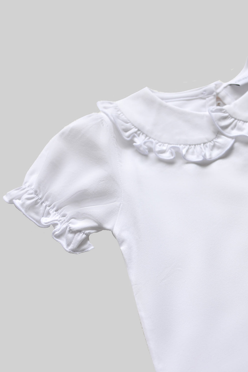 Ruffled Trim Collar Top