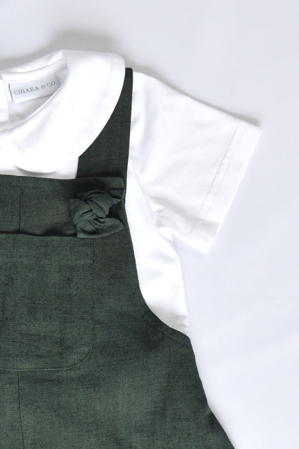 Forest Green Linen Overalls