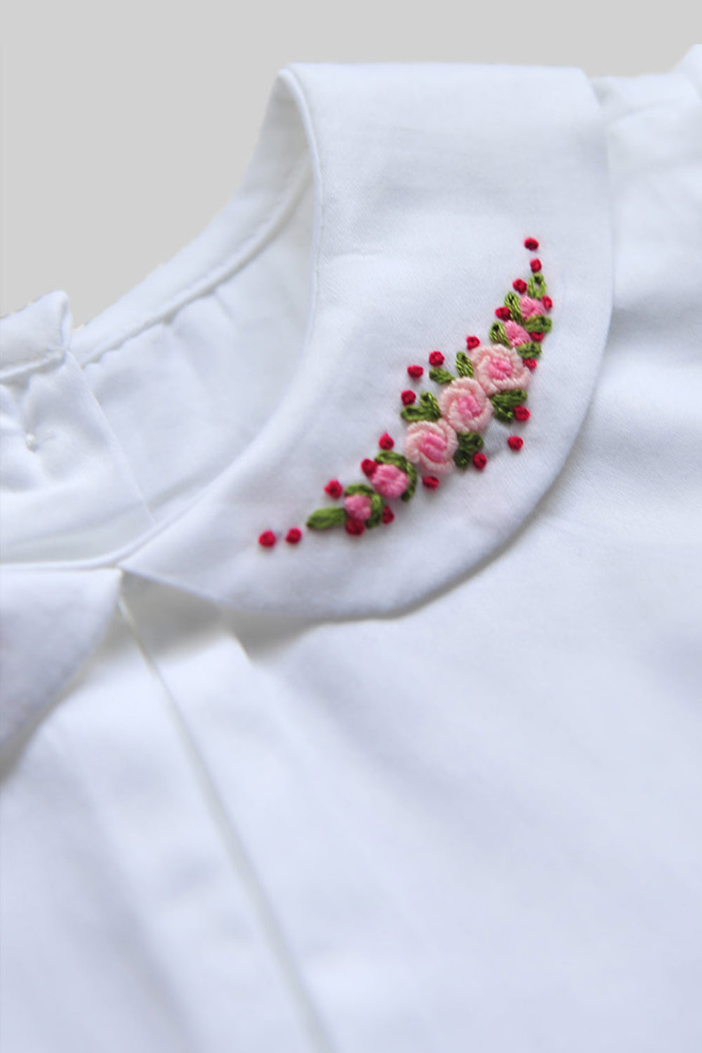Vintage Bloom Hand Embroidered Top