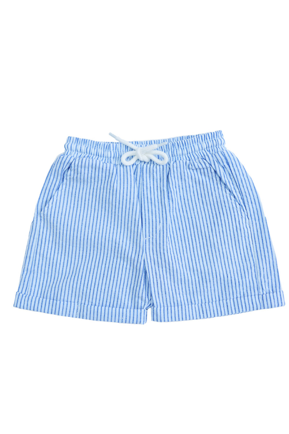 Blue Pinstripe Shorts
