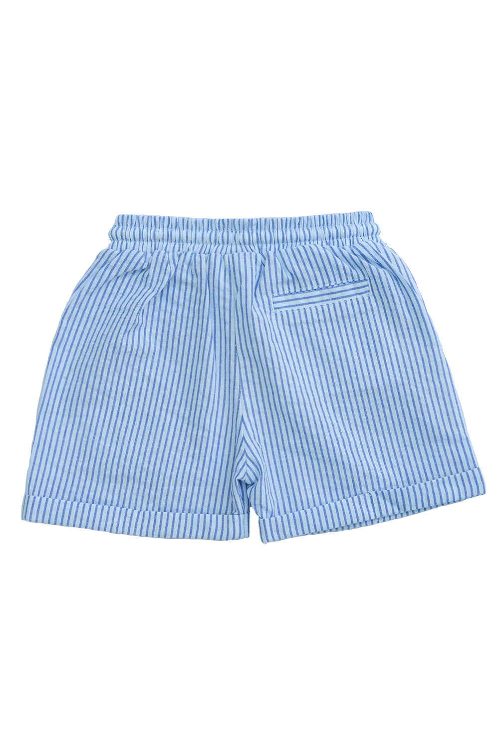 Blue Pinstripe Shorts