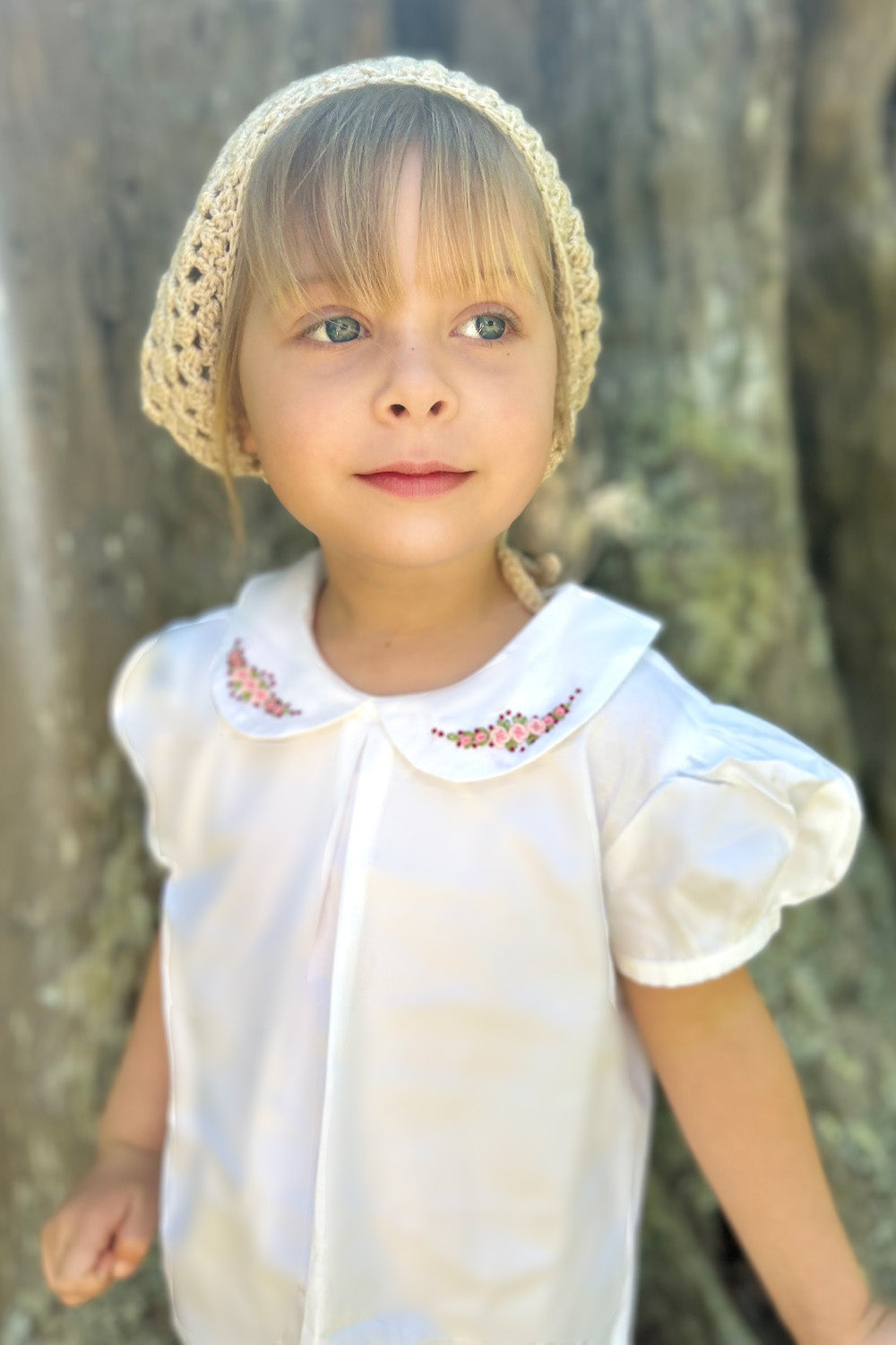 Vintage Bloom Hand Embroidered Top