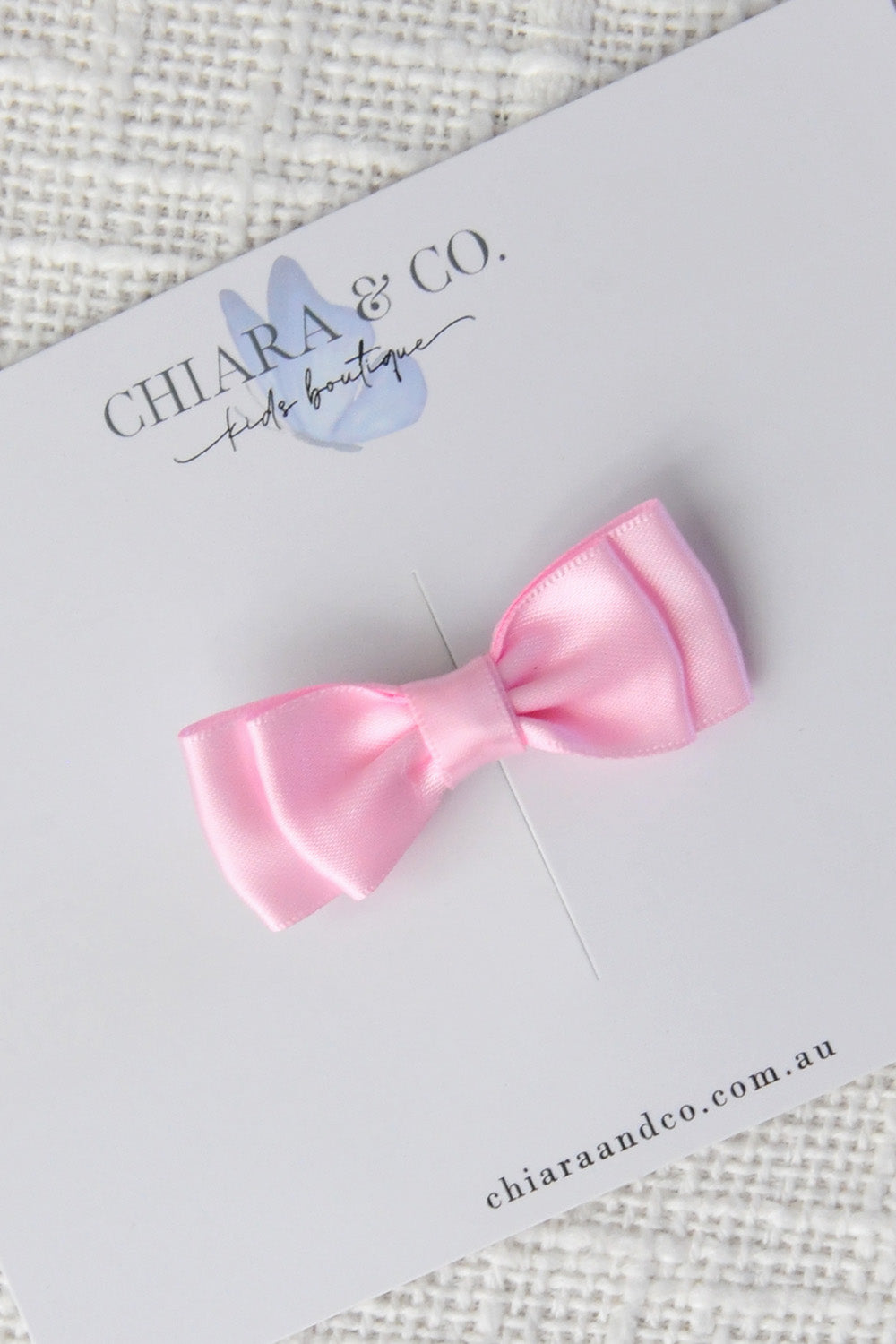 Light Pink Bow-Hair Clip (Medium)