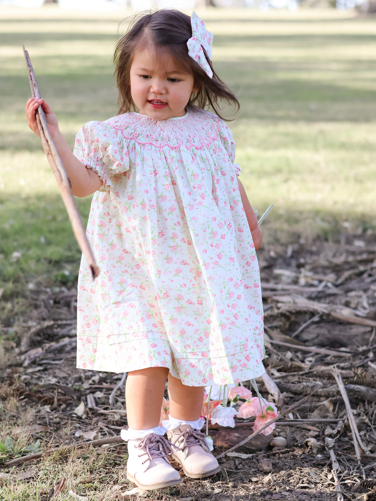 Anne Hand Smocked Bishop Dress