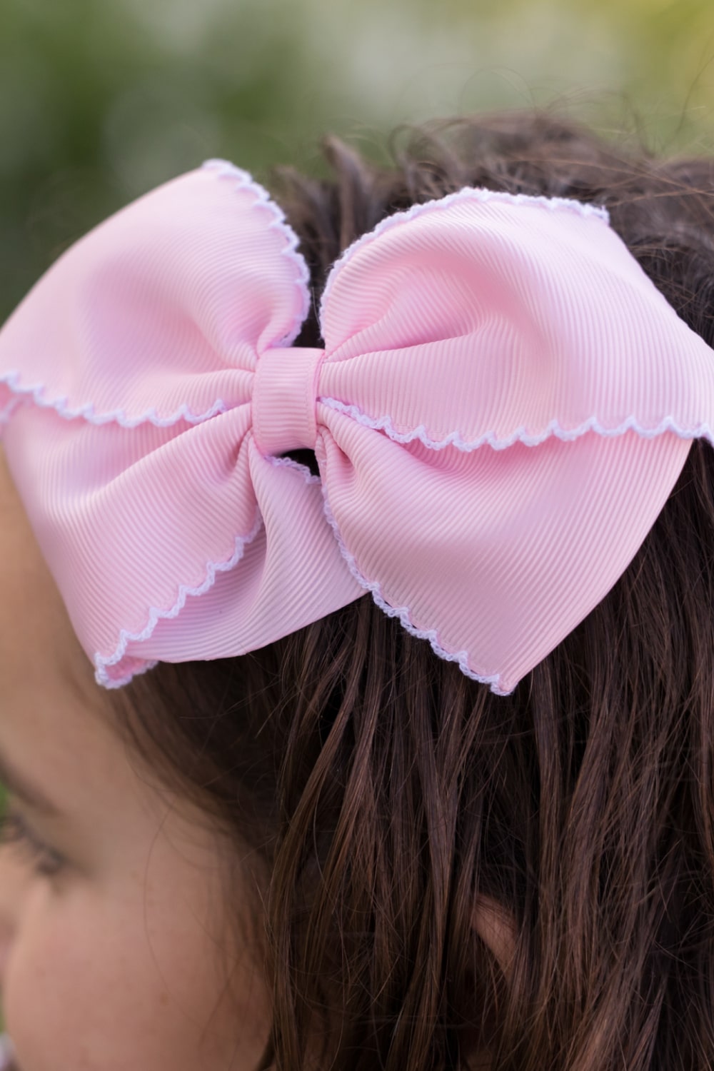 Light Pink Grosgrain Bow-Hair Clip